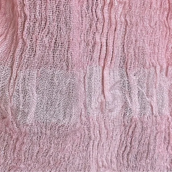Vintage Christopher Fischer Luxury Designer Pastel Pink Silk Cashmere Sc…